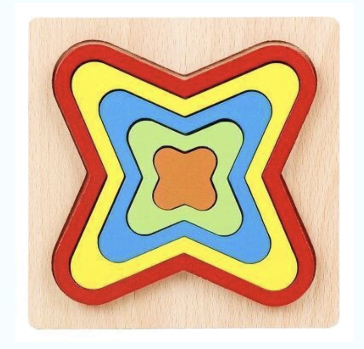 Wooden 3D Rhombus Shape Puzzle