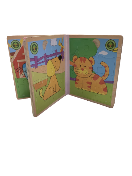 Wooden Animals Jigsaw Puzzle Book - 1
