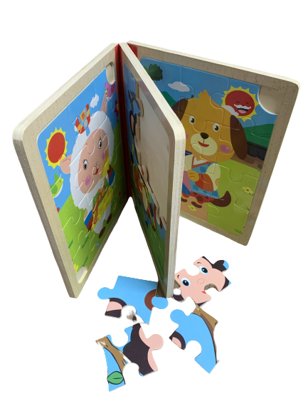 Wooden Animals Jigsaw Puzzle Book - 2
