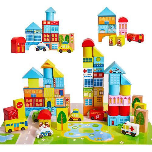 Wooden City Blocks
