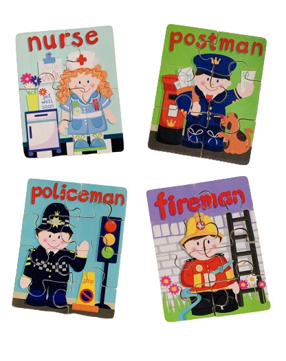 Wooden Community Helpers Set of 4 Puzzles