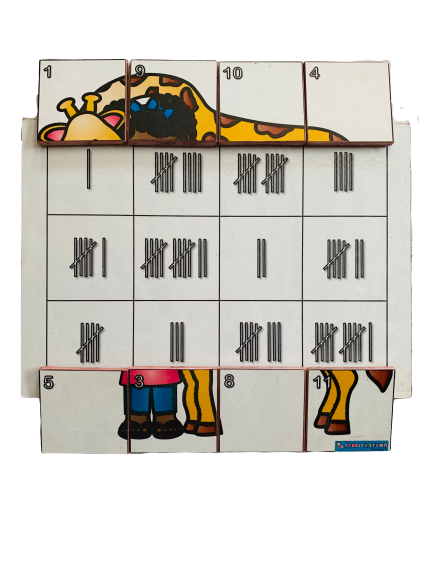 Wooden Count And Match Number Matching Puzzle