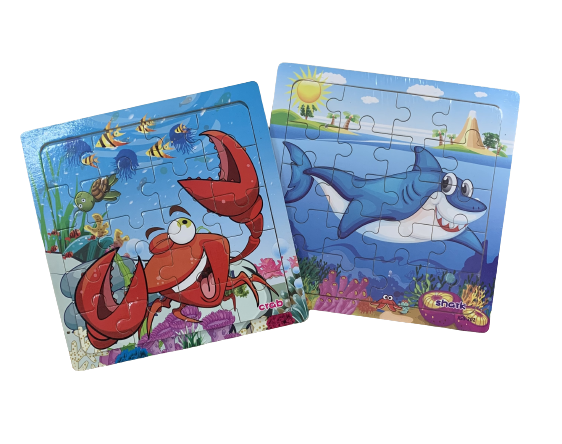 Wooden Crab & Shark Jigsaw Puzzle