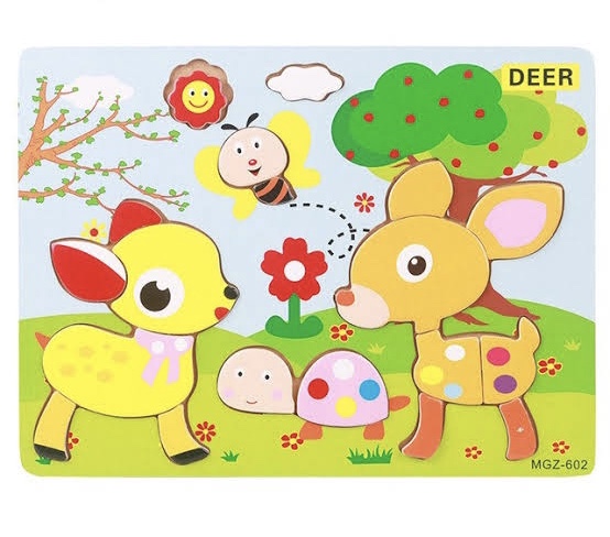 Wooden Deer Board Puzzle