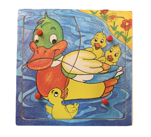 Wooden Duck And Baby Puzzle