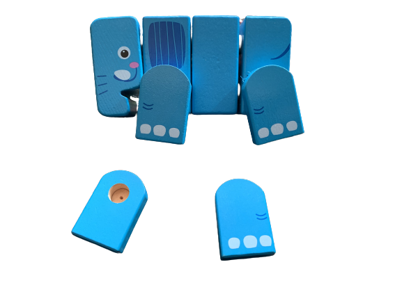 Wooden Elephant Pull Apart Puzzle