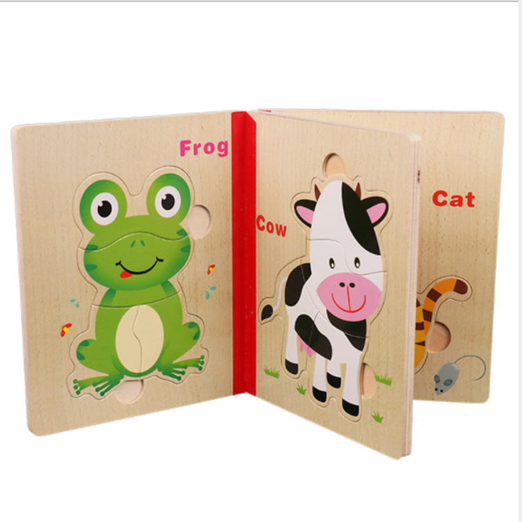 Wooden Farm Animals Puzzle Book