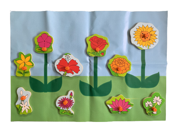 Wooden Flowers Pick-N-Place Mat