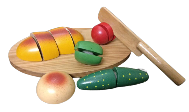 Wooden Food Cutting Set