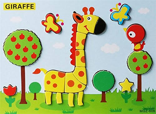 Wooden Giraffe Board Puzzle