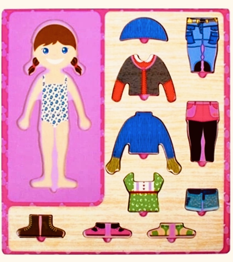 Wooden Girl Dress-Up Puzzle