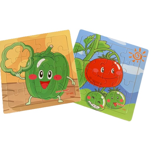 Wooden  Green Pepper & Tomato Jigsaw Puzzle