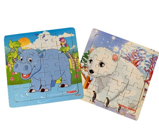 Wooden Hippo & Polar Bear Jigsaw Puzzle