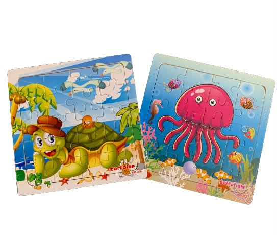 Wooden Jellyfish & Tortoise Jigsaw Puzzle