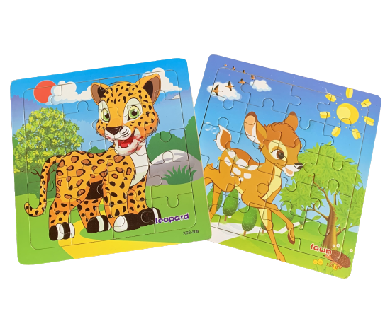 Wooden Leopard & Fawn Jigsaw Puzzle
