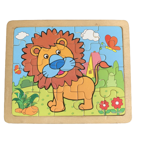 Wooden Lion Jigsaw Puzzle