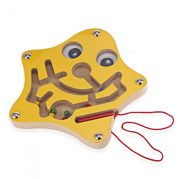 Wooden Magnetic Pen Star Labyrinth Puzzle