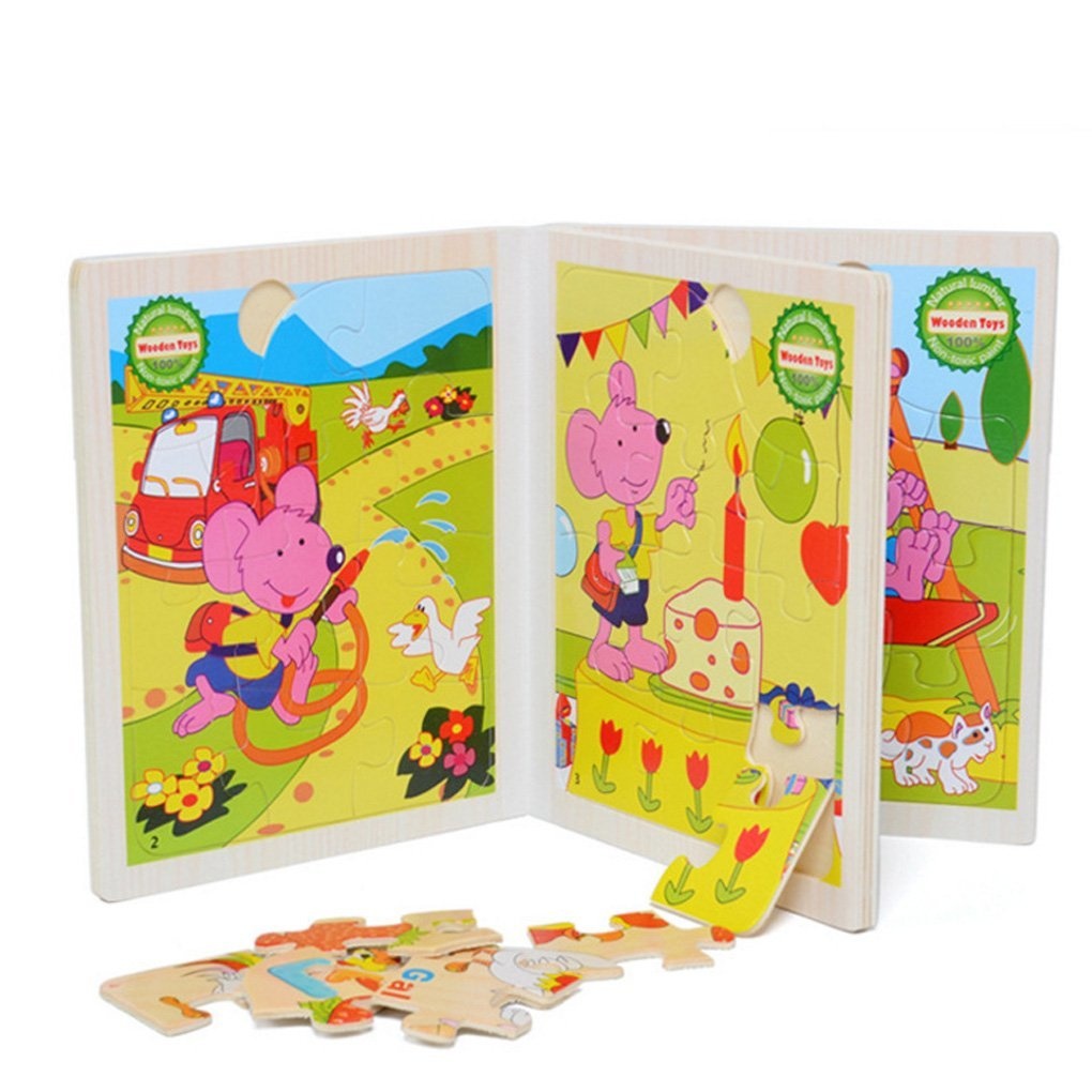Wooden Mouse Birthday Party Jigsaw Puzzle Book