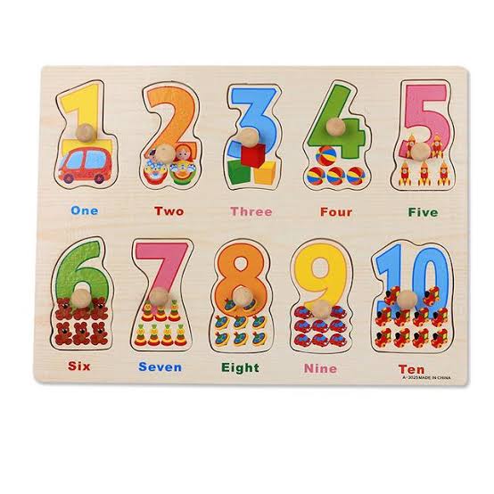 Wooden Number Peg Puzzle