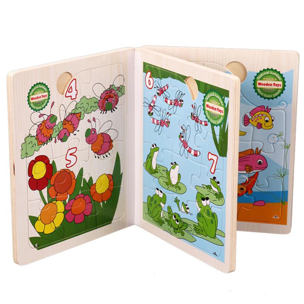 Wooden Numbers Jigsaw Puzzle Book