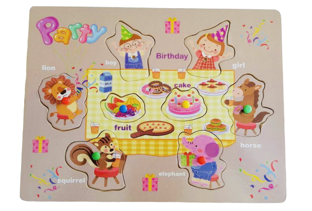 Wooden Party Peg Puzzle