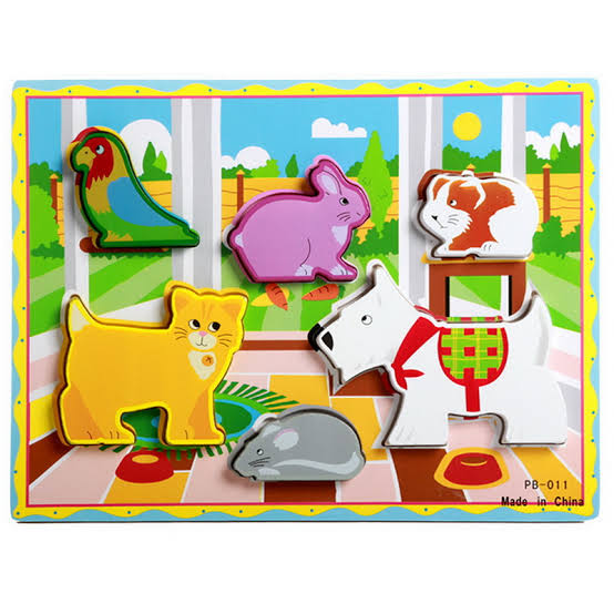 Wooden Pet Animals Chunky Puzzle