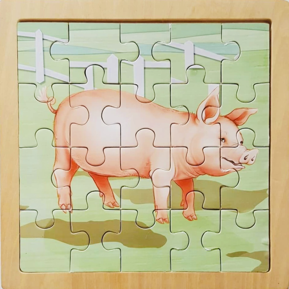 Wooden Pig Jigsaw Puzzle