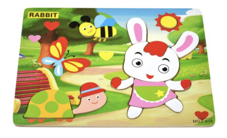 Wooden Rabbit Board Puzzle