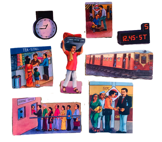 Wooden Railway Station Scene Cut Out Picture Talk