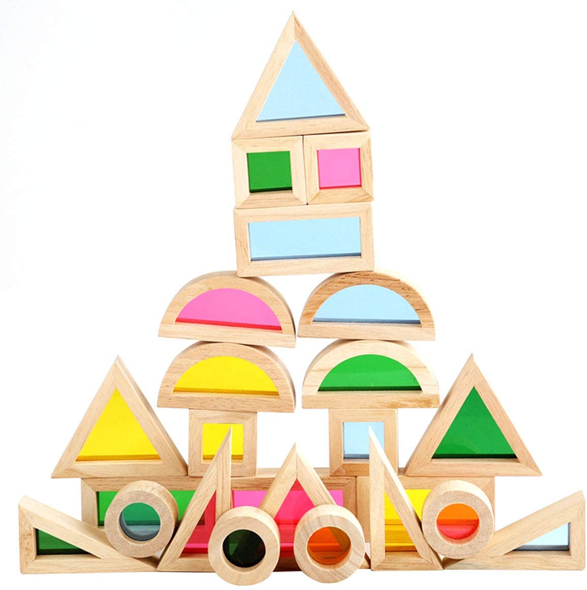 Wooden Rainbow Blocks