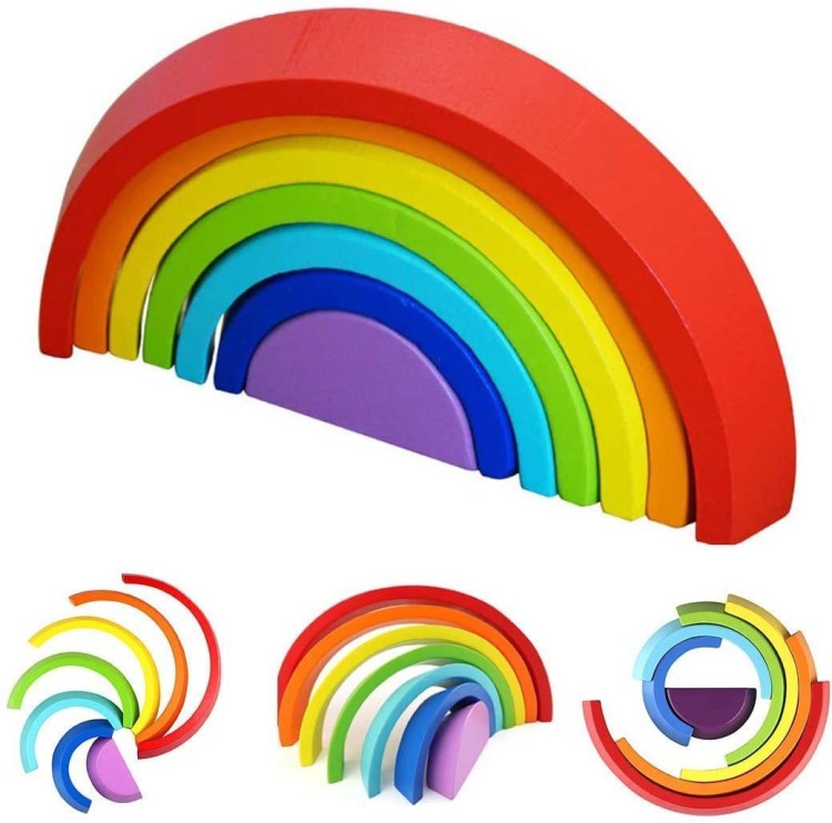 Wooden Rainbow Stacker