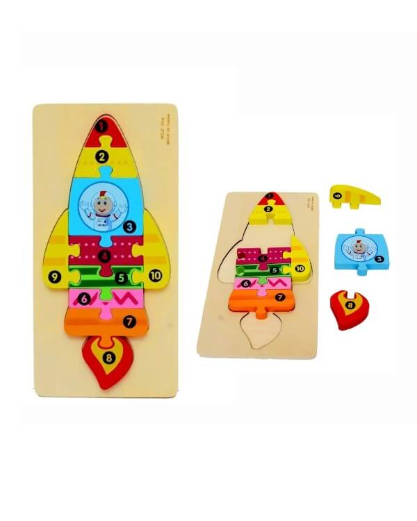 Wooden Rocket Puzzle
