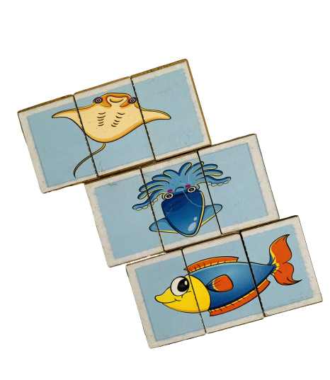 Wooden Sea Creature 3-Pieces Puzzle
