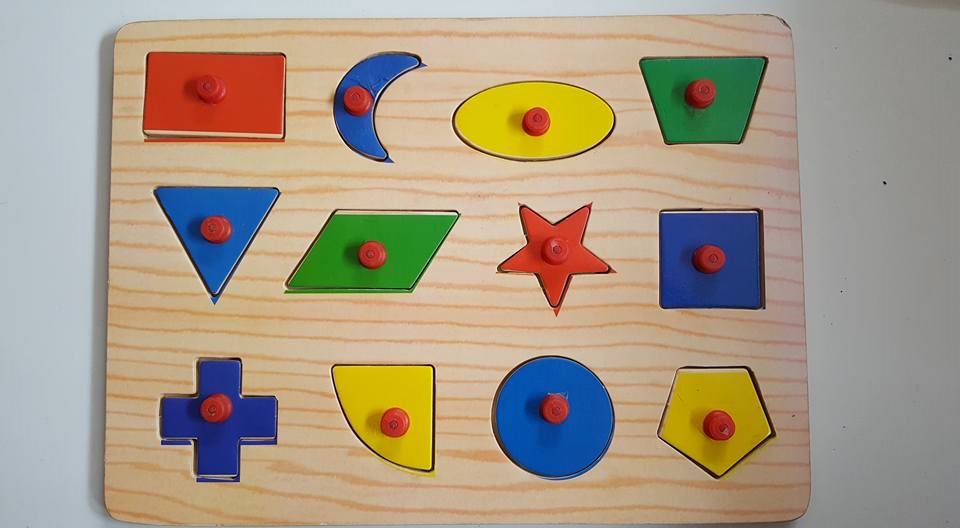 Wooden Shape Knob Puzzle - 2