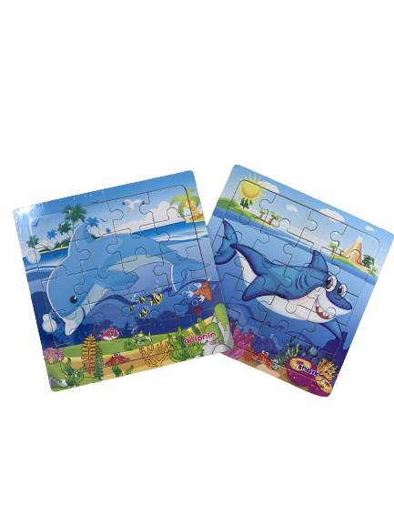 Wooden Shark & Dolphin Jigsaw Puzzle