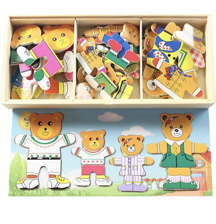 Wooden Teddy dress up