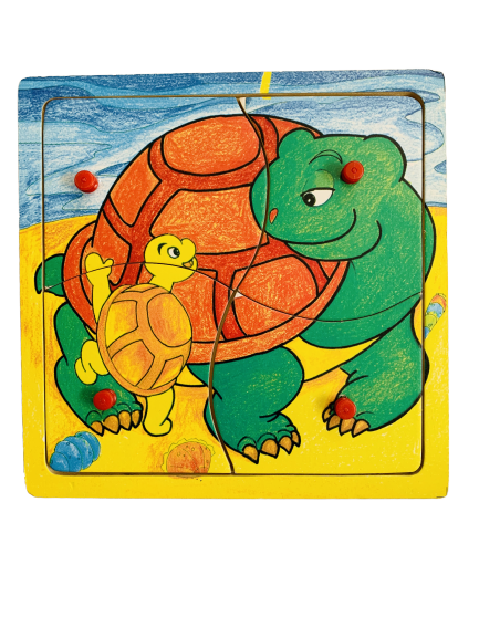 Wooden Turtle And Baby Puzzle