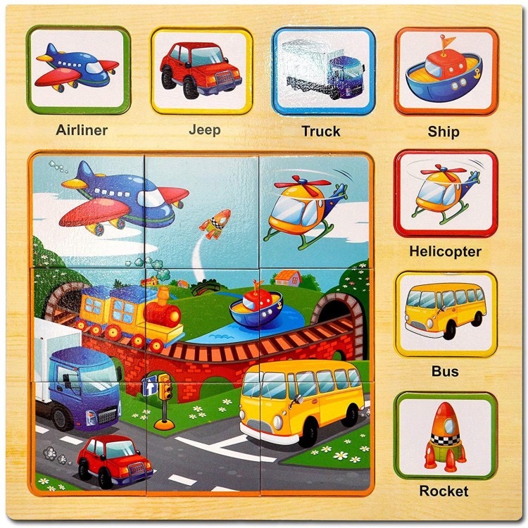 Wooden Vehicles Picture Puzzle