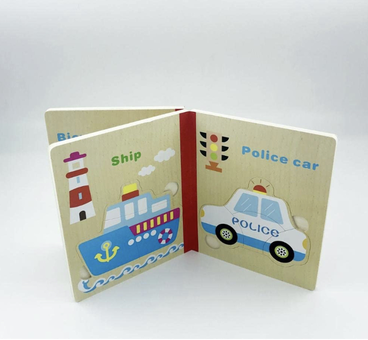 Wooden Vehicles Puzzle Book