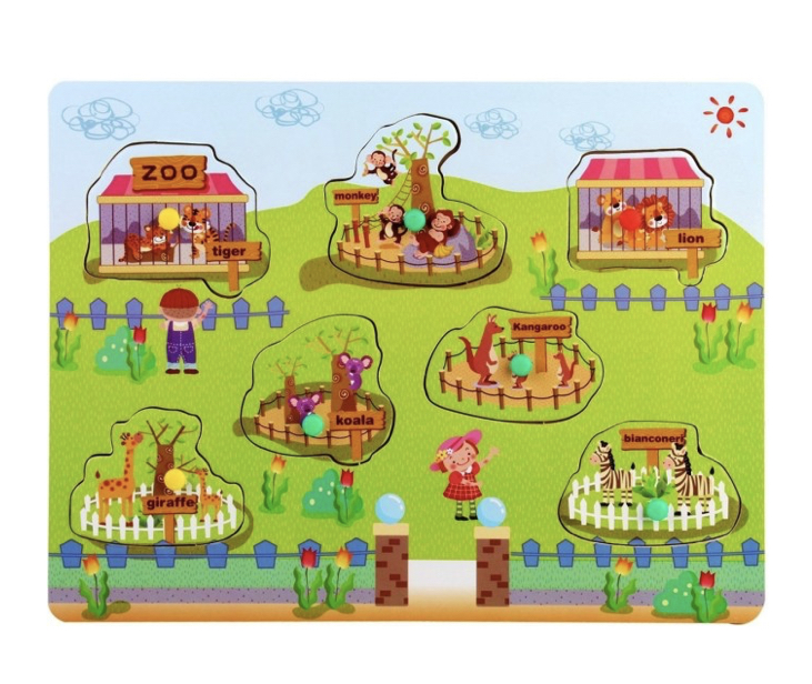 Wooden Zoo Peg Puzzle